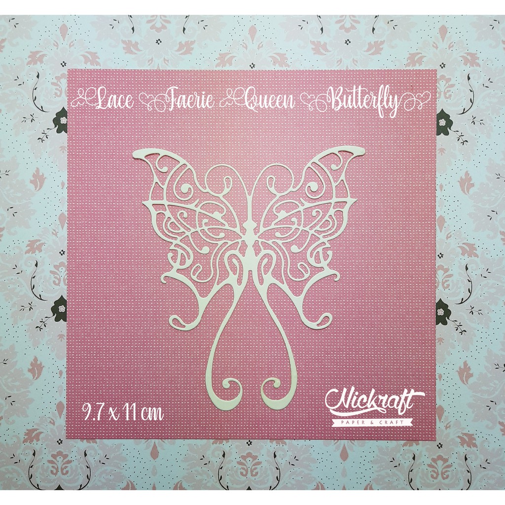 

LACE FAERIE QUEEN BUTTERFLY - Bahan Scrapbook Kupu Kertas Backdrop