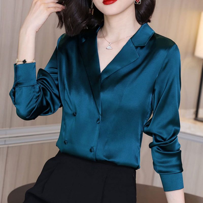 MDLV ~ 7162 Cellynda Double Breasted Blazer Premium Kemeja Korean Blouse Import Blouse Premium Blouse Korea Fashion Import