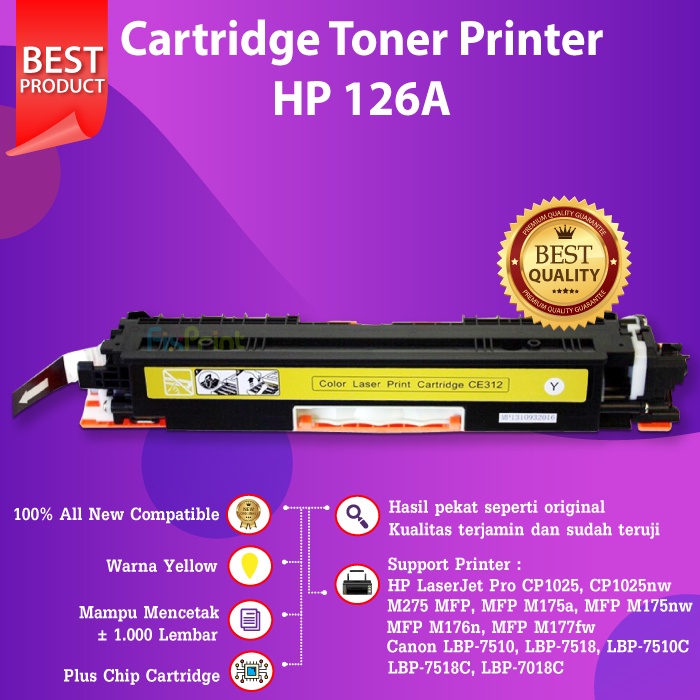 Cartridge Toner Compatible HP 126A CE310A CE311A CE312A CE313A 130A BLACK CYAN MAGENTA YELLOW FOR CP1025 M177FW