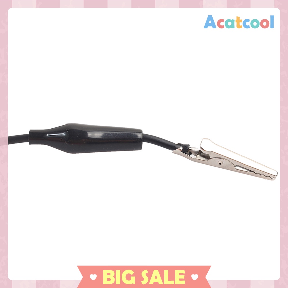 BNC Male Plug to Dual Alligator Clip Oscilloscope Test Probe Lead Cable 1m