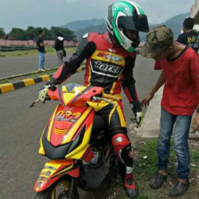 Wearpack werpack road race Karel by Exride fullset sepatu HRP & sarung tangan kulit