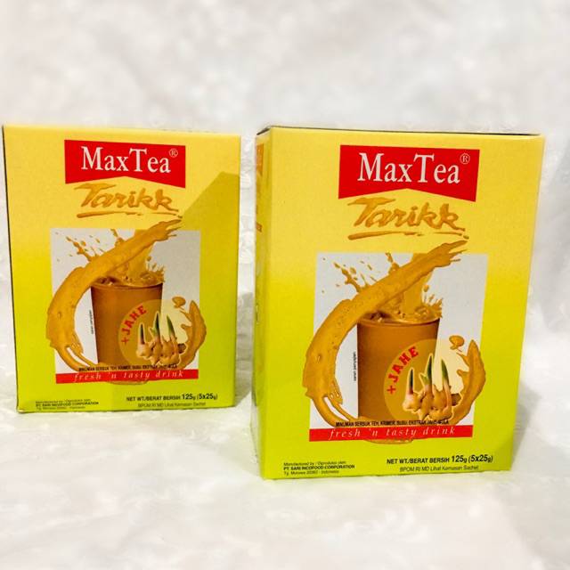 

Max Tea Tarik Jahe Kemasan 5 sachet x 25 gram