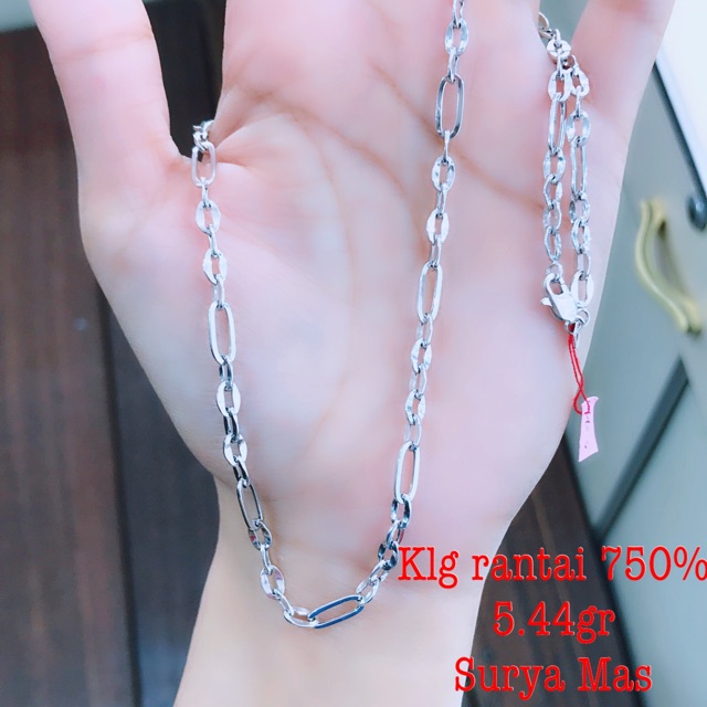 Kalung rantai emas 750%