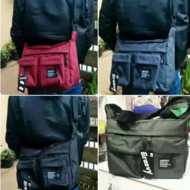 Tas Selempang pria wanita laki laki groovy original murah