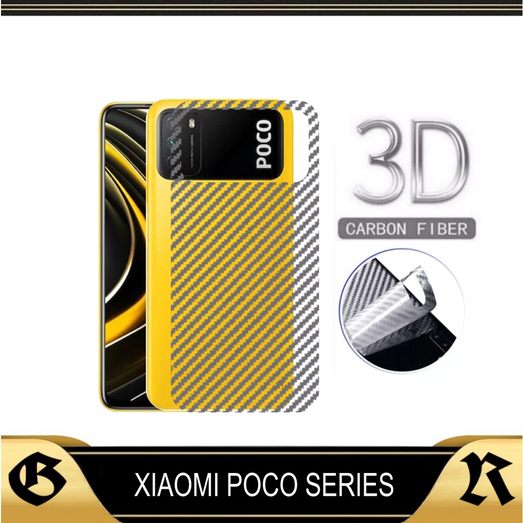 PROMO Garskin Skin Carbon XIAOMI POCO M3 , POCO M3 PRO , Skin Carbon Pelindung Belakang