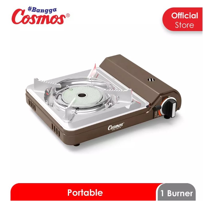 COSMOS : KOMPOR PORTABLE CGC 123 PN PORTABLE GAS STOVE CGC123PN COKLAT