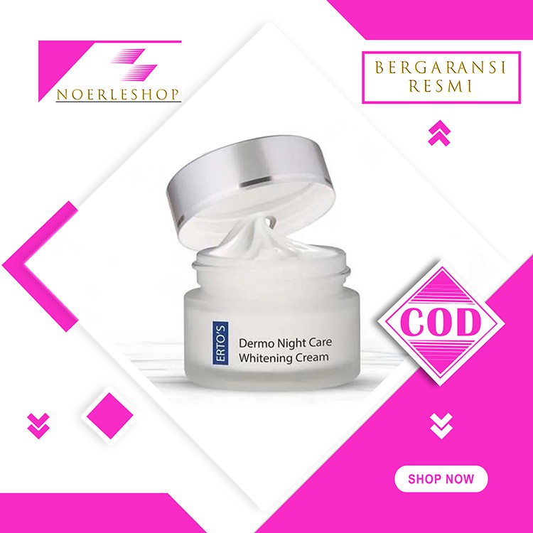 [ᴏʀɪ] Ertos Cream WHITENING NIGHT CREAM Krim Malam PEMUTIH WAJAH SKINCARE BPOM Scincare Wajah ER04