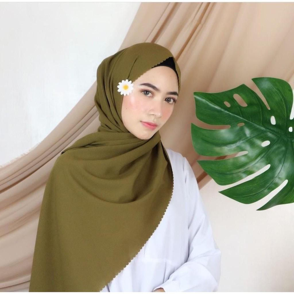 1KG MUAT 10PCS | PASHMINA LASERCUT PASHMINA POLOS BASIC PINGGIRAN LASER FASHION WANITA HIJAB