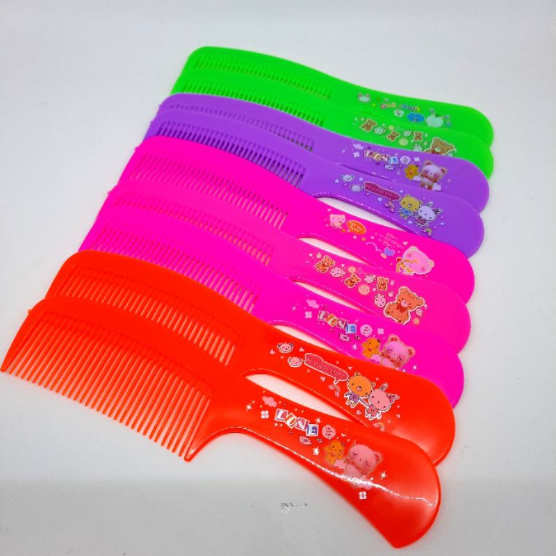 20pcs Sisir Rambut Warna Motif Grosir