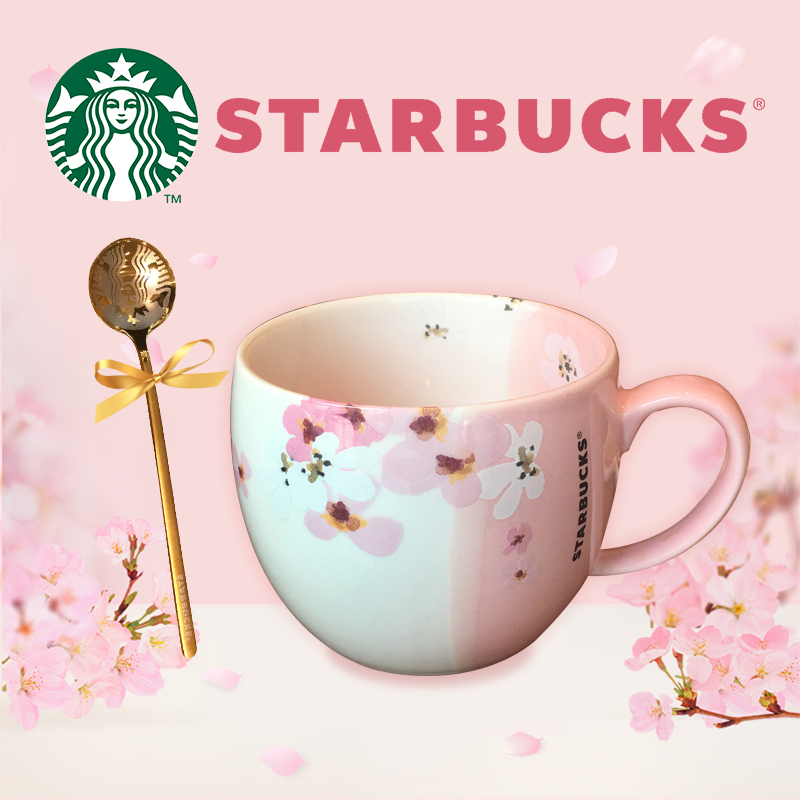 COD Ready Cangkir Keramik Starbuck Bunga Sakura