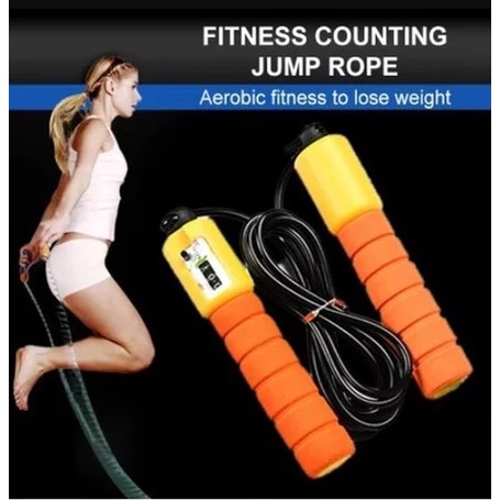 Jump Skipping Rope Soft Handle Counter Tali Skiping Hitung Automatis