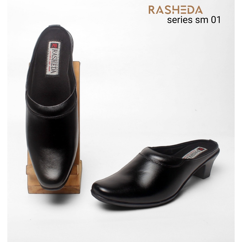 Sepatu Sandal Wanita Rasheda Kulit Asli RSM Selop Tutong Bustong Daltong