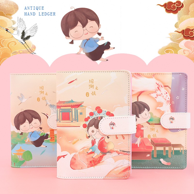 

[NIQNIQ] Notebook / Buku Catatan / Agenda / Binder 6 Ring A6 Cover Kulit Little Girl - ST458