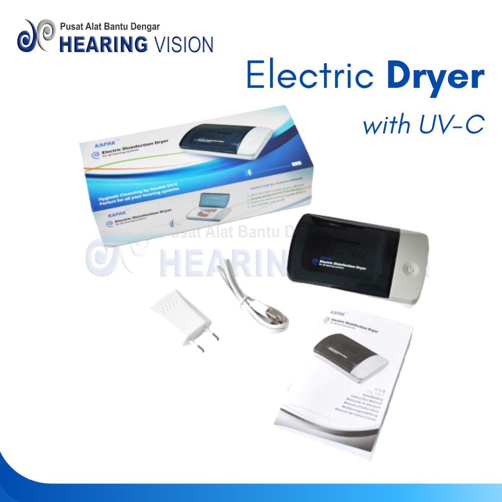 Electric Dryer dengan UV-C (Pengering Alat Bantu Dengar)