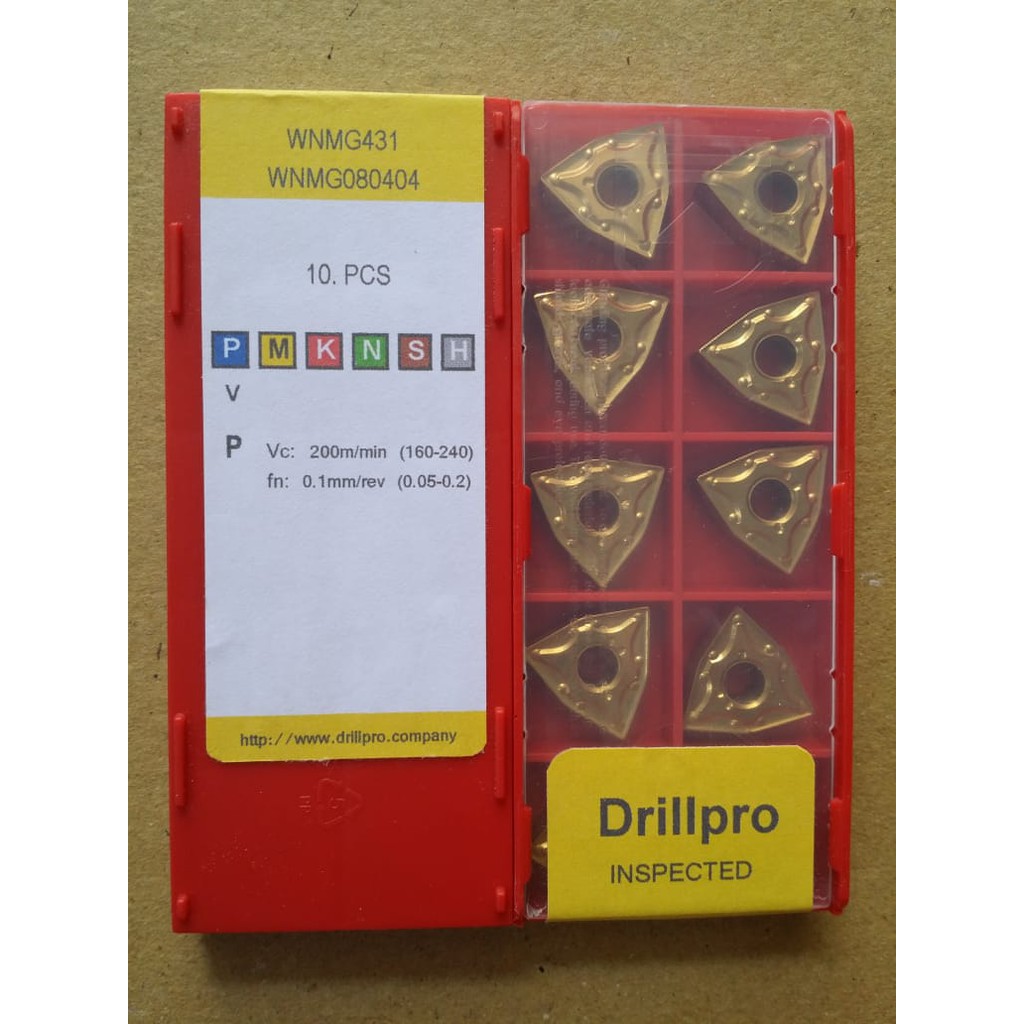 INSERT BUBUT CARBIDE WNMG080404 - P Drillpro