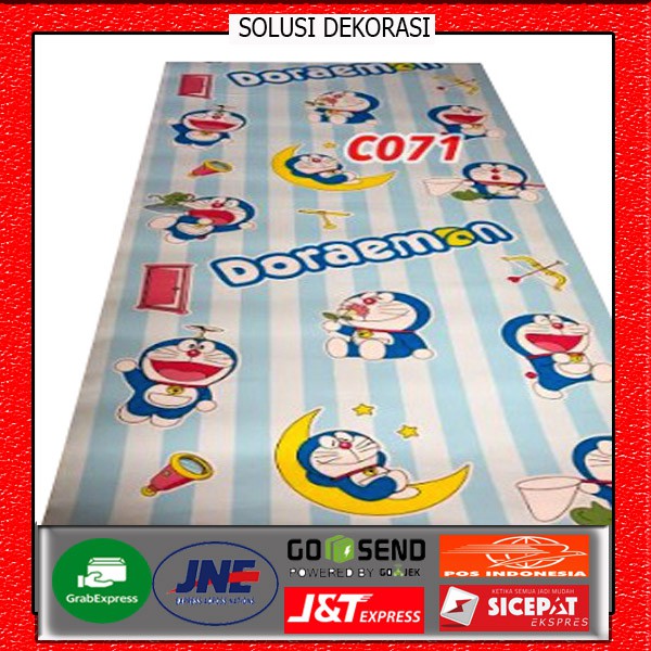 READY STOK!!! TERMURAH | Wallpaper Dinding Salur Doraemon | Size 45 cm x 10 m | SOLUSI DEKORASI