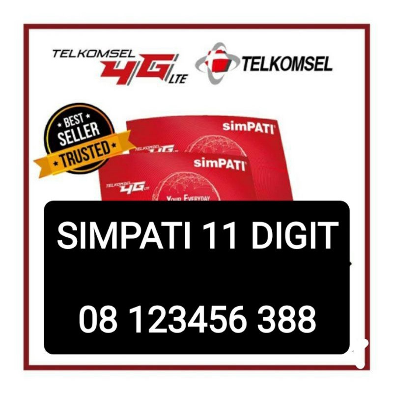 NOMOR CANTIK SIMPATI 11 DIGIT 08123456,08 123456 388