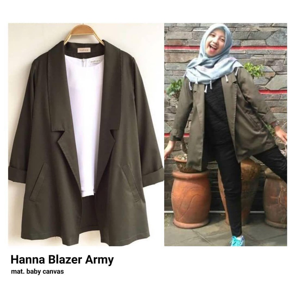 Nara Grosir - Hanna Blazer l Blazer Polos Wanita