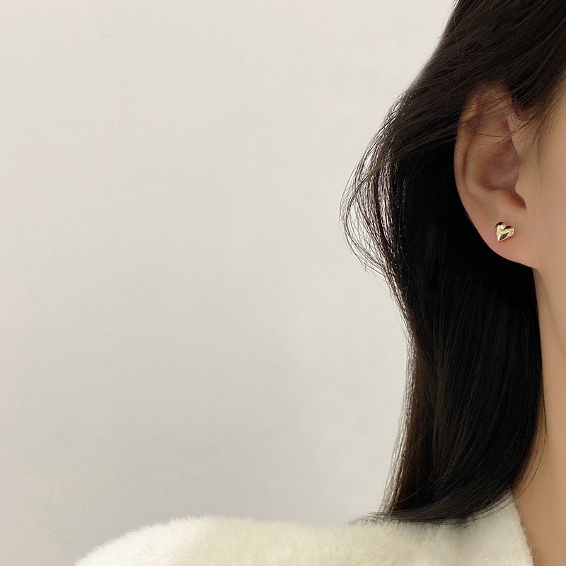 Anting Stud Zircon Berlian Bahan S925 Silver Needle Gaya Korea