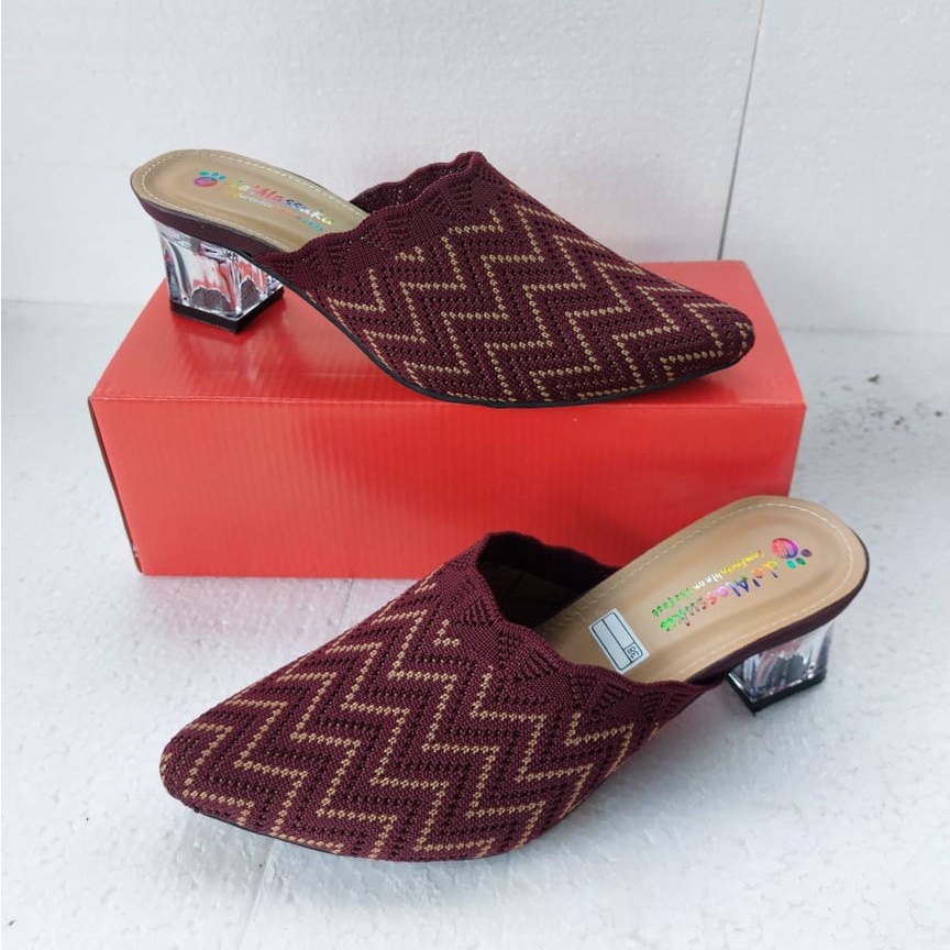 Alassuku.ID - Heels Rajut Import Zigzag