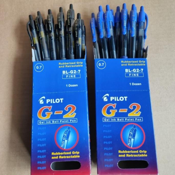 

pulpen pilot G2 gel ink ball (BL-G2-7)hitam,biru 0,7/0,5