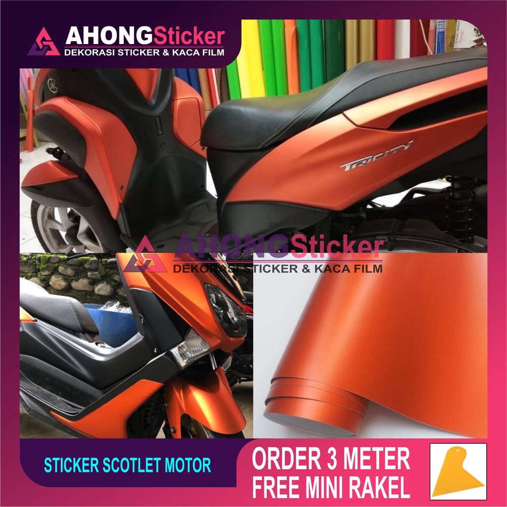 STIKER SCOTLITE /sticker scotlite doff skotlet chrome doff stiker skotlet motor satin chrome doff