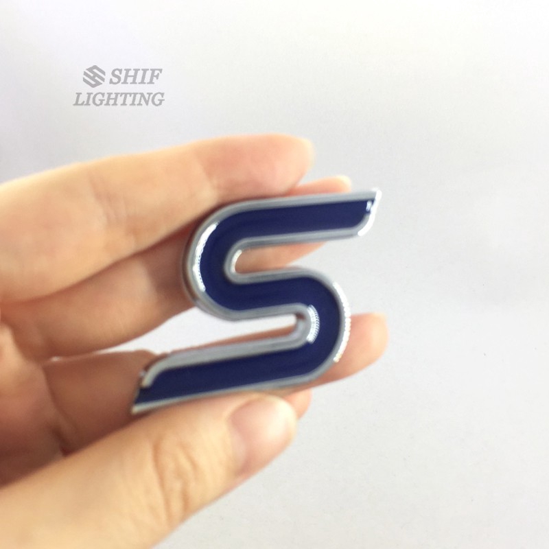 1Pc Stiker Emblem Logo Samping Bahan Metal untuk Mobil Ford