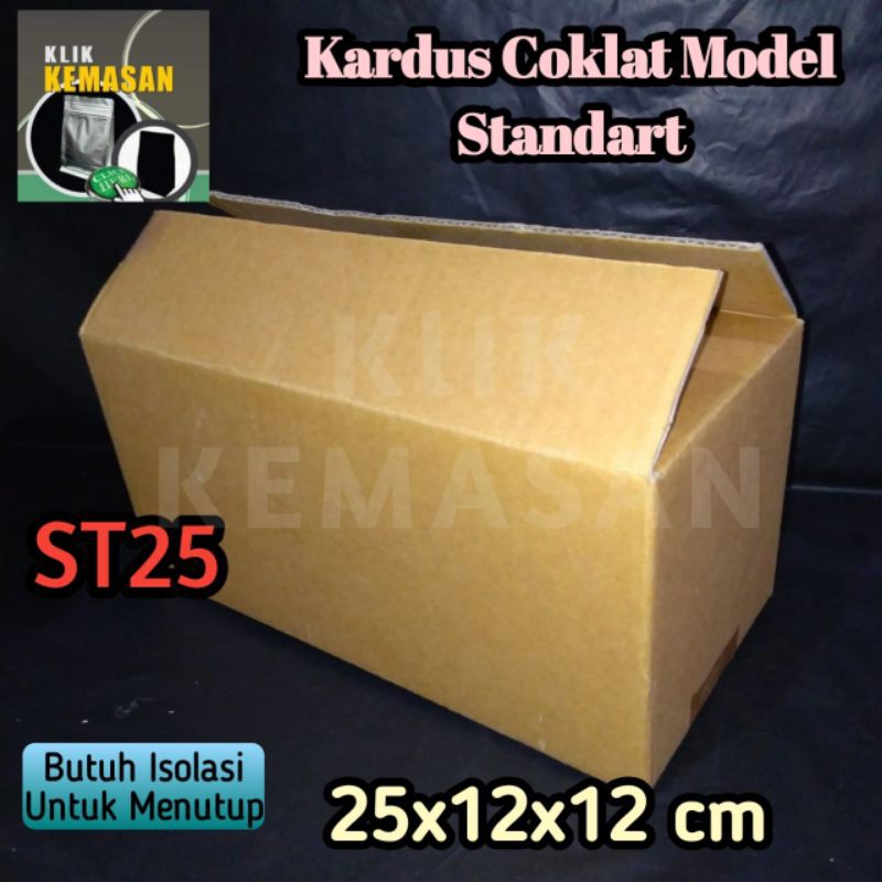 

KARDUS ST-25 COKLAT 25x12x12cm DUS KARTON BOX KOTAK PACKING CORRUGATED