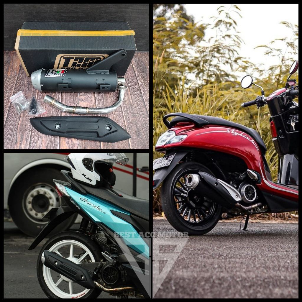 KNALPOT TZM PROJECT SCOOPY BEAT FI ESP KARBU KNALPOT STD NON SS PRO TZM PROJECT VARIO 110 SPACY 2009
