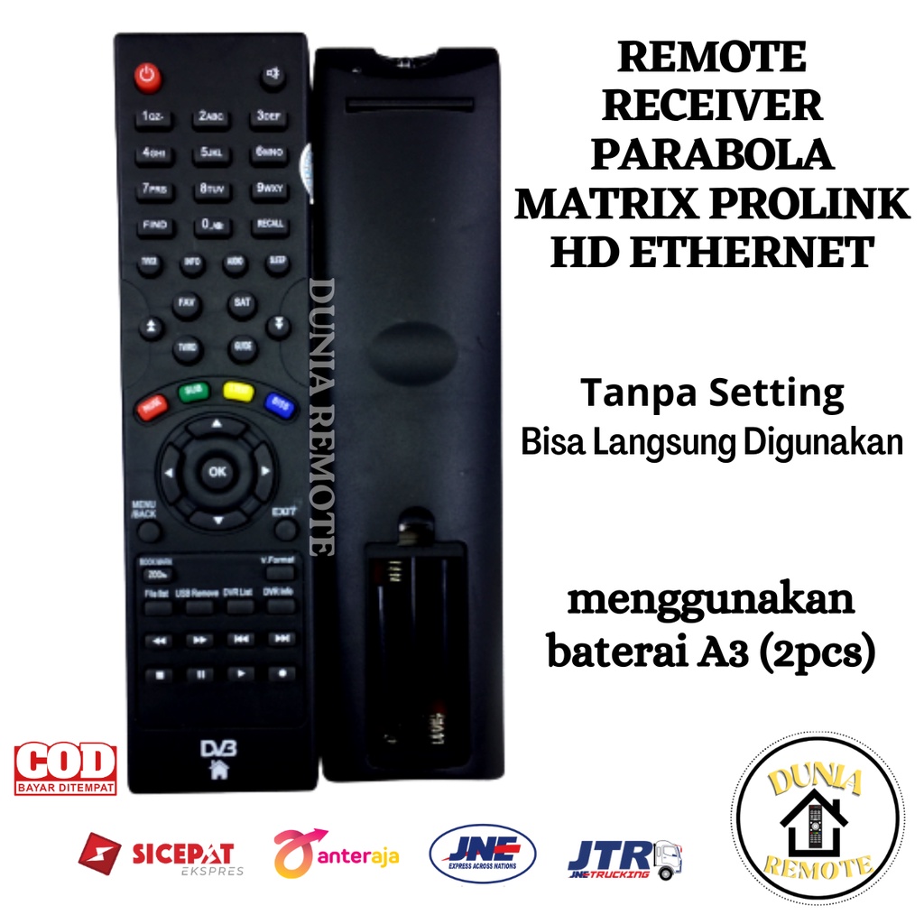 Remot Remote Matrix Prolink HD Digital Receiver Parabola Tanpa setting