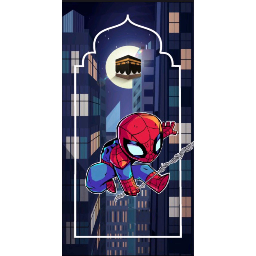 SAJADAH ANAK KARAKTER / SAJADAH KARTUN-SAJADAH SPIDERMAN