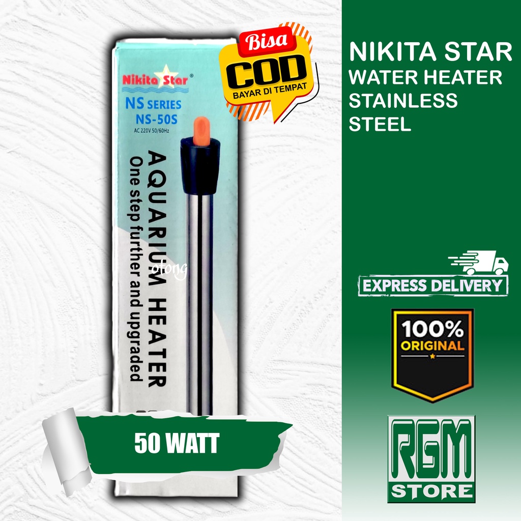 NIKITA STAR HEATER NS 50 watt 50 W 50watt penghangat air aquarium