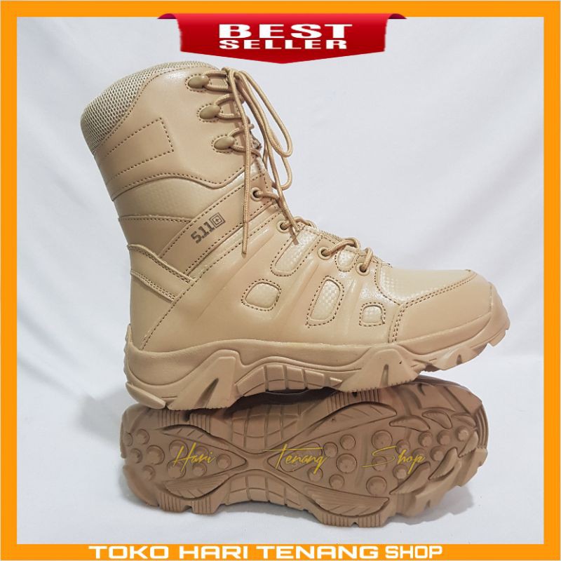 Sepatu tactical 511 pria dan wanita warna cream atau khaki /sepatu boots tactical army militery bahan cordura Nylon import anti selip dan waterproof(067