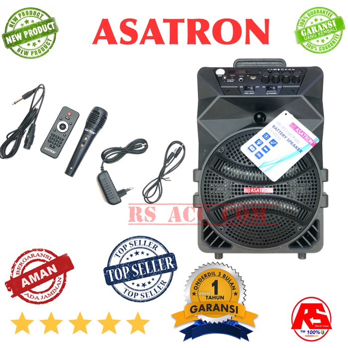 PROMO.. SPEAKER AKTIF PORTABLE 8 INCH ASATRON ORIGINAL