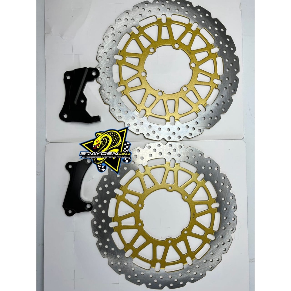 Piringan cakram CRF 150 - KLX 150 model delkevic lebar 320mm disc depan klx crf / piringan cakram supermoto crf klx /piringan variasi lebar klx crf