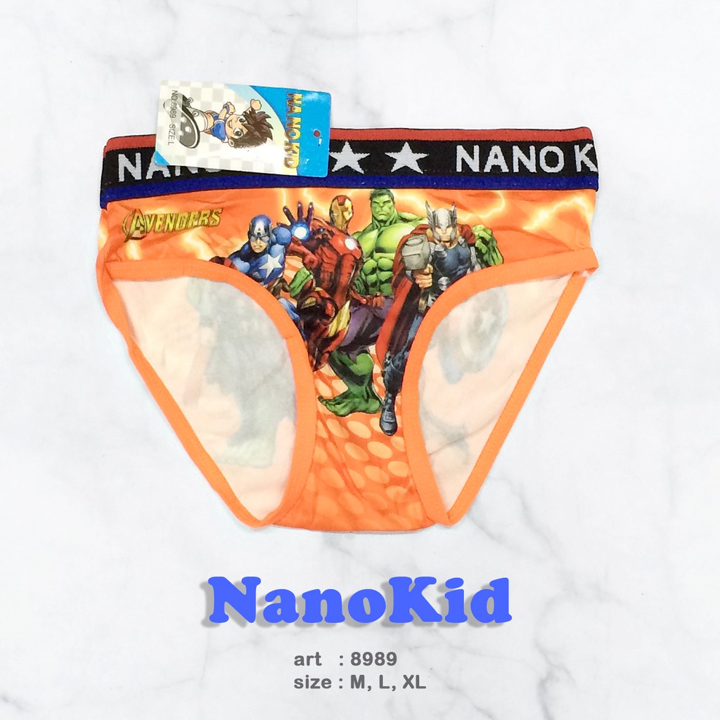 NANOKID | Celana Dalaman Anak Cowok Segitiga | Celana Dalam Karakter | art NK 8989