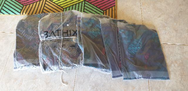 Credomenstore Kemeja Batik Songket Gradasi Hitam Navy Biru Dongker / Baju Pria Lengan Panjang