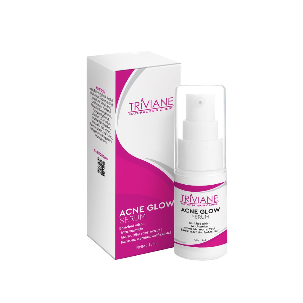 Triviane Acne Glow Serum 15ml Original / Serum Wajah Berjerawat BPOM Aman