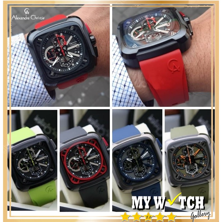 Jam Tangan Alexandre Christie / Alexander Pria Chronograph AC 6577 MC Original Diameter 4,6 cm