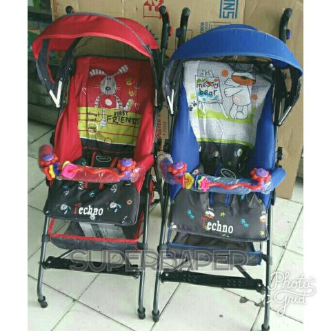 Stroller Baby Kereta Dorong Bayi Pliko Techno