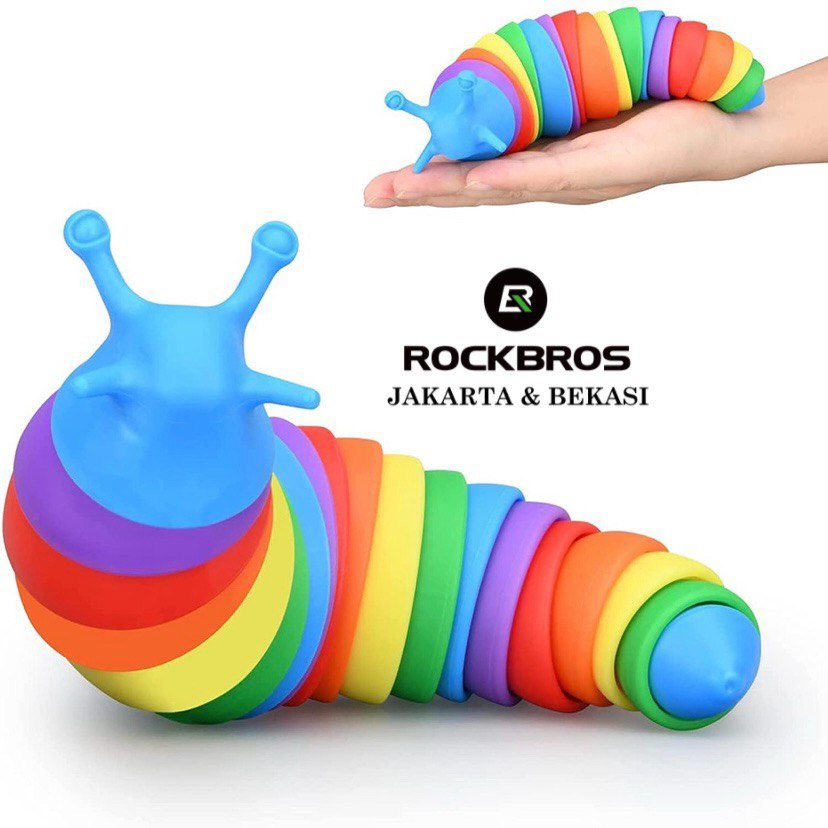 Slug 3D Caterpillar Fidget Toys Artikulasi Sensory Stress Pop It Mainan Anak Viral 2022 Articulated Ulat Worm Squishy Squeeze Pop It Relieve Relief