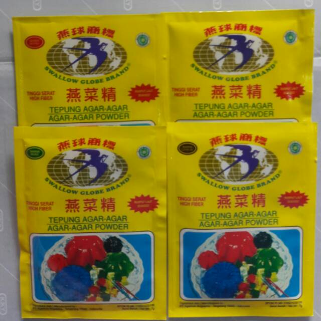 

Tepung Agar-Agar Swallow Merah/putih/Hiju/coklat. 7g 1sachet Rp 4.000