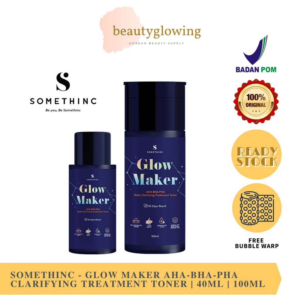 [BPOM] SOMETHINC Glow Maker AHA BHA PHA Clarifying Treatment TONER 100ML 40ML