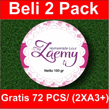 

STIKER LABEL PRODUK LINGKARAN "ZAEMY LULUR