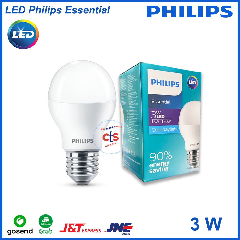 Jual Philips Lampu Led Essential W Watt Putih Shopee Indonesia