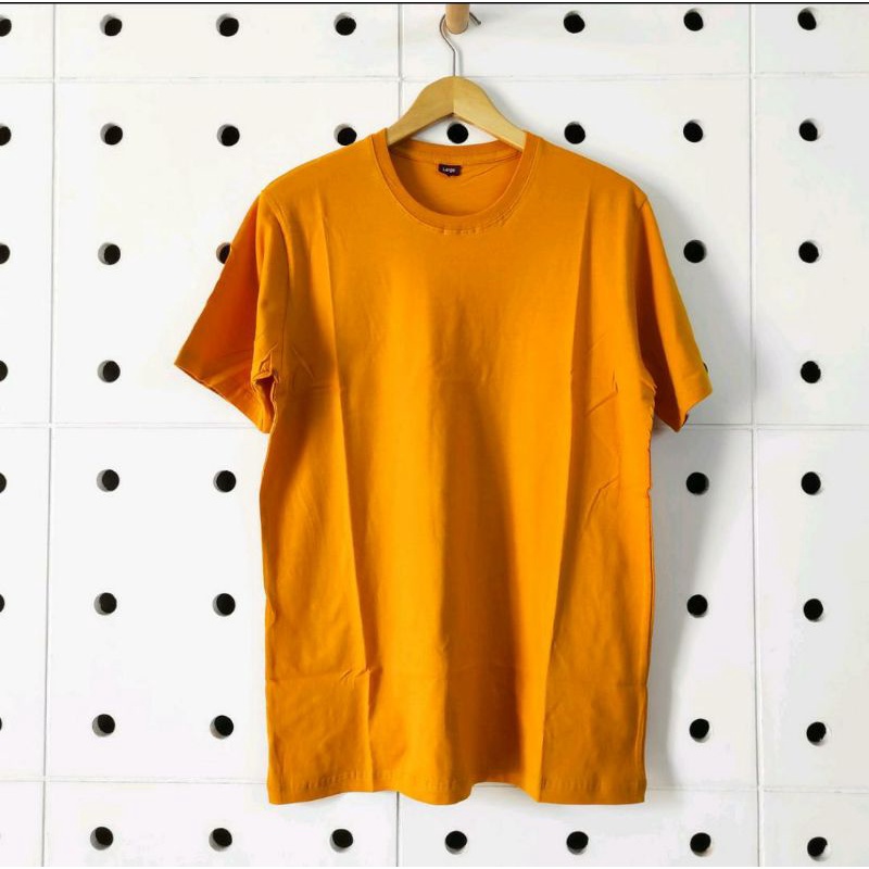 (Daftarpopuller) Kaos Oblong Polos Lengan Pendek Pria Bahan Katun Combed 30s Shirt Polos Hitam Putih Merah marun Abu misty Hijau Army Biru Nevy Kuning mustard soft style Atasan Pria/Wanita Kaos Santai Harian Casual