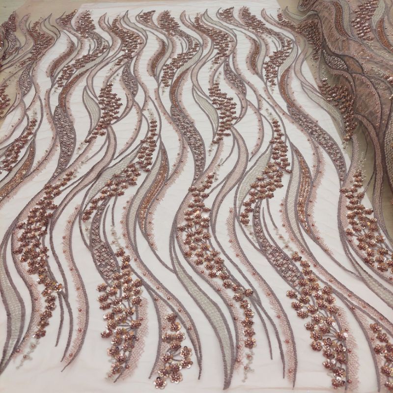 (COD) bahan kain tulle korea full payet spaengle/ tille korea payet mewah/bakal kebaya pengantin