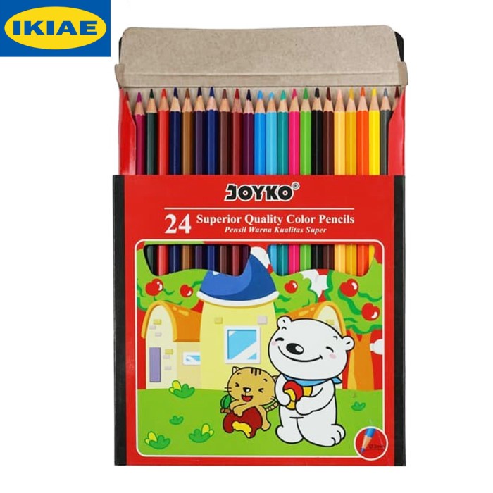 

Gaya Pensil Warna Joyko Cp-24Pb Isi 24 Panjang Pensil Mewarnai Menggambar Murah
