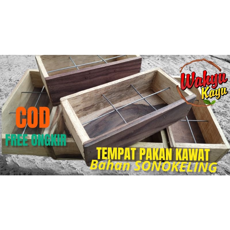 WADAH PAKAN TEMPAT PAKAN RAM KAWAT KAYU SONOKELING