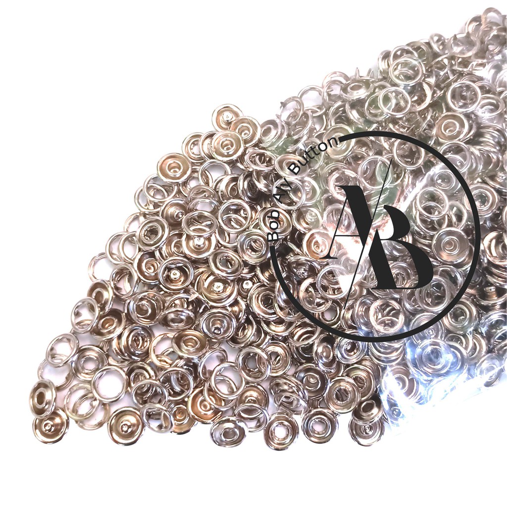 KANCING CUCUK UKURAN 9 MM PER 144 SET WARNA NIKEL KC 220 NK